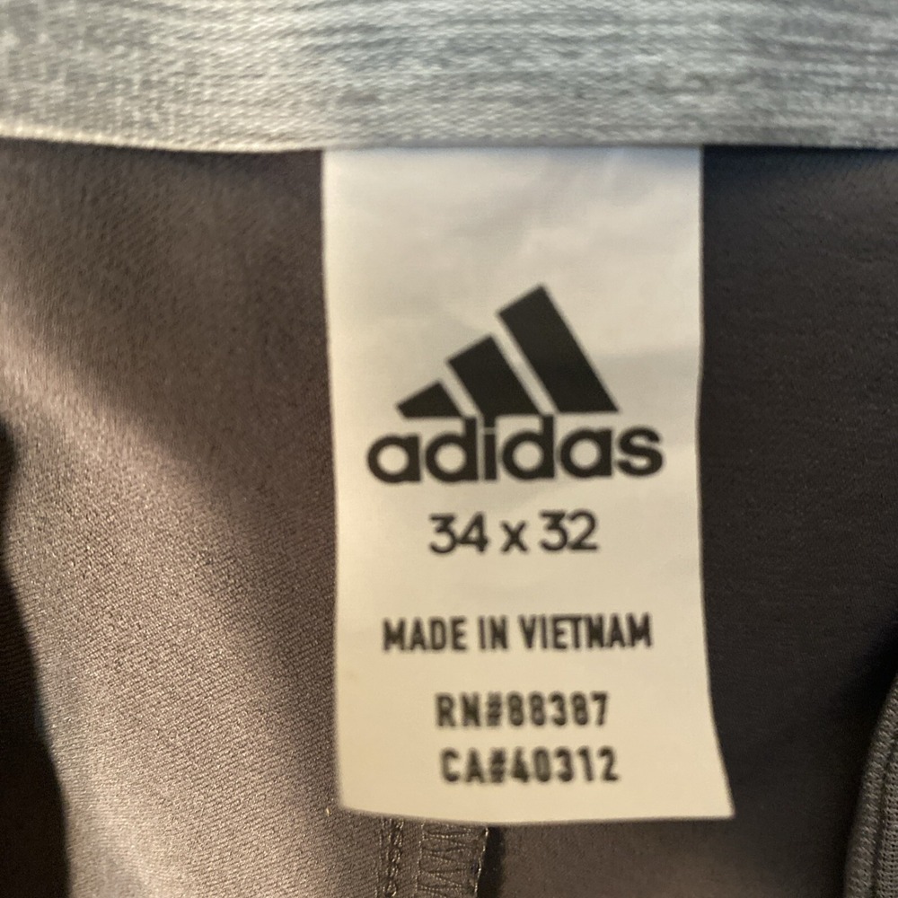 Adidas Golf Pants Men 34 x 32 Gray Stretch Straight Polyester Nylon Spandex - Picture 5 of 8